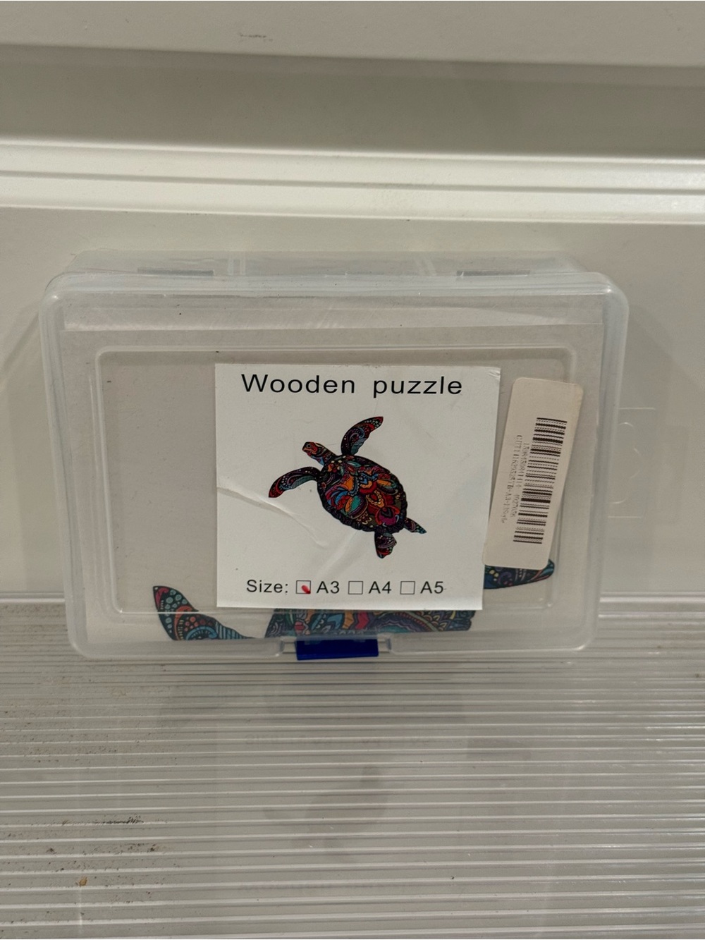 Wooden Turtle Multicolor Puzzle ~ Size A3 ~ NEW